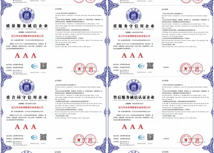 3A 级重合同守信用企业 资质证书